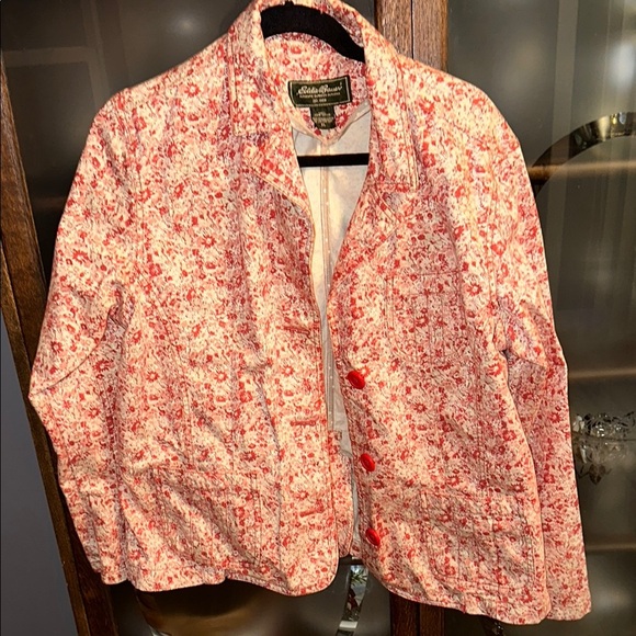 Eddie Bauer Floral Button-Down Jacket - Picture 1 of 6